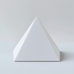 Poster - Sleek White Geometric Pyramid for Modern Product Presentation