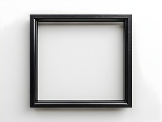 Poster - Minimalist Black Metal Frame with Clean Lines and Sharp Corners Isolated on White Background