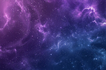 Wall Mural - A purple and blue sky with stars and clouds