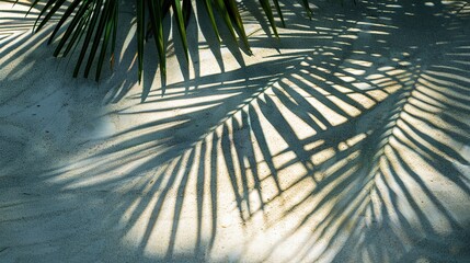 Wall Mural - Palm Leaf Shadows on Sand