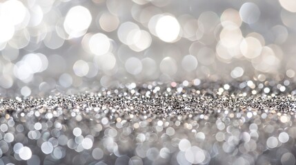 Poster - Sparkling Silver Glitter Abstract Background