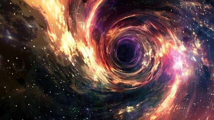 Poster - spiral galaxy background