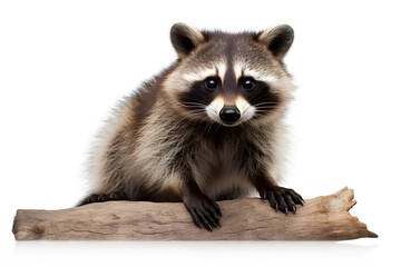 Canvas Print - raccoon white background