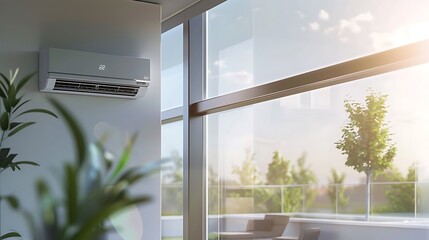 Canvas Print - Modern Air Conditioner Unit in a Contemporary Room