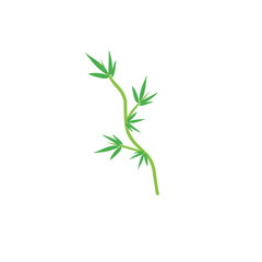 Wall Mural - bamboo leaf vector icon