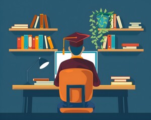 Poster - Remote Learning Success Story A Student Excelling Through Online Education