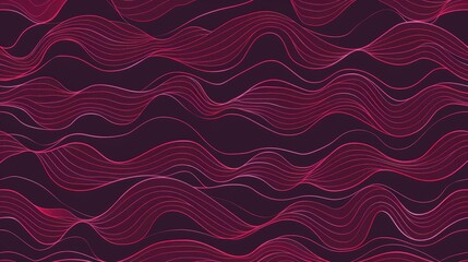 Sticker - Crimson garnet wave pattern minimal vector illustr  158