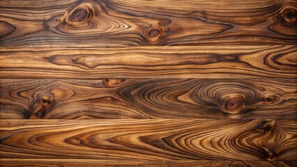 Sticker - Richly grained walnut wood plank with intricate patterns and warm brown tones, perfectly capturing the natural beauty of the material.