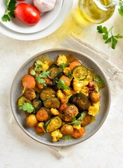 Wall Mural - Vegetarian stew with mixed vegetables