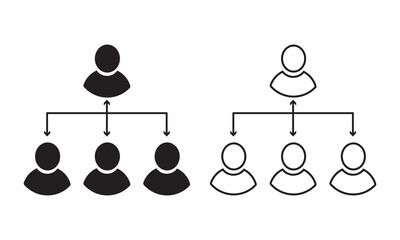 Poster - Communication friends partners signs, business network,, Set of business network icon. Work networking symbol, social networks, people and diagram.
