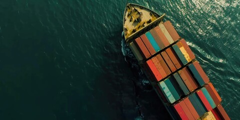 Wall Mural - Container Ship at Sea