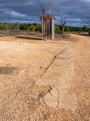 outback toilet (dunny) in remote area of australia