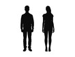 © Illustration Essenti - man and woman full body silhouette