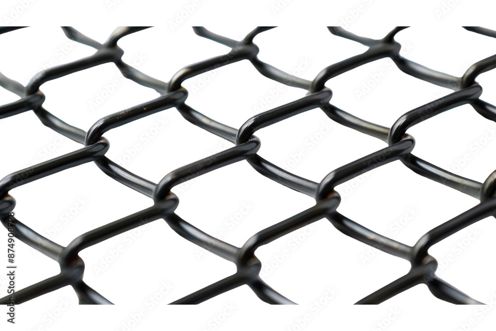 A the close photo of chain link fence on a transparent background Stock ...
