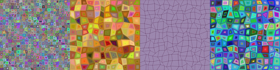 Poster - Abstract rectangle polygon background set