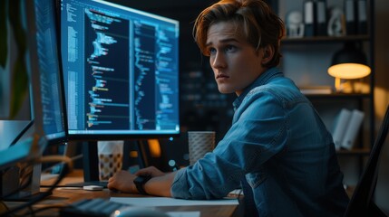 Poster - The programmer at desk