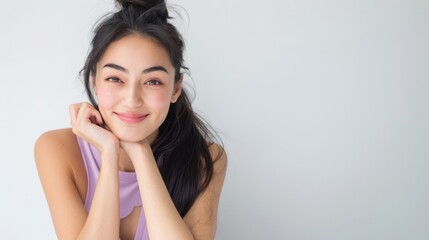 Wall Mural - The woman with radiant smile