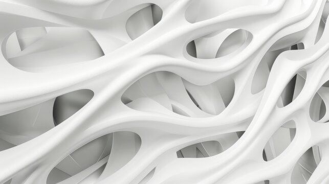 Abstract White Organic Structure
