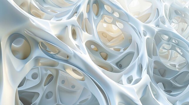 Abstract White Organic Structure
