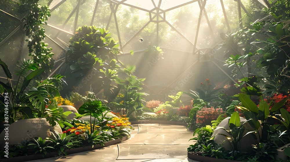 Robotic Gardener Pruning Exotic Plants in Futuristic Botanical Garden ...