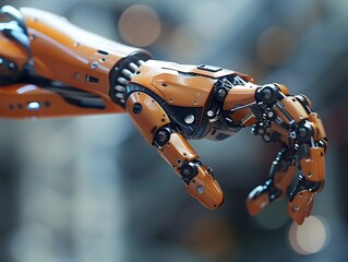 Poster - advanced prosthetic limb with neural enabling complex tasks with ease medical technology concept