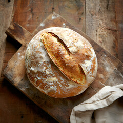 freshly baked sourdough bread