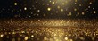© DEER FLUFFY - Background with gold glitter to place the inscription Poster with lines consisting of particles.