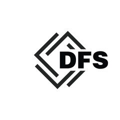 DFS letter logo design on white background. DFS logo. DFS creative initials letter Monogram logo icon concept. DFS letter design