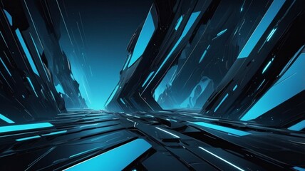 Futuristic technology concept of blue and white abstract background. generative ai.