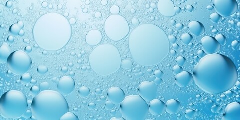 Poster - abstract blue bubbles