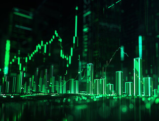 Poster - abstrakt stock market  background