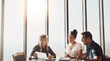 © ReeseArcurs/peopleimages.com - Budget, financial advisor or couple at table in meeting for insurance, policy update or paper in office. Broker, negotiation or consultation with people for investment, future plan or contract review