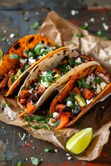 Wall Mural - Street Food Taco Fiesta, Spicy, Flavor-packed, Authentic, Food Truck Vibes,