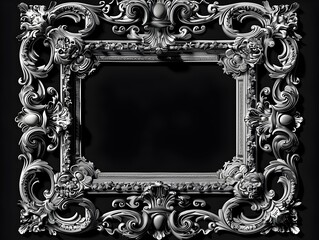 Poster - Elaborate Ornate Victorian Frame with Antique Scroll and Copy Space
