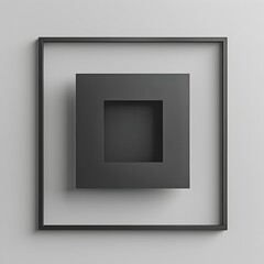 Poster - Minimalistic Black Metal Frame with Geometric Design Showcasing Clean Lines and Modern Aesthetic