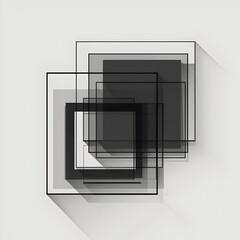 Poster - Minimalistic Black Metal Frame with Geometric Design Clean Lines and Modern Aesthetic