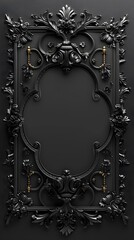 Poster - Ornate Gothic Frame with Mysterious Dark Details