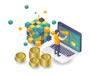Aufkleber - Revenue Analysis in Blockchain Technology Businesses