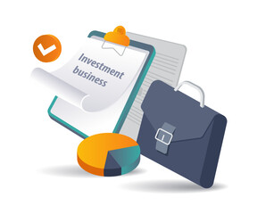 Poster - Innovative Investment Solutions flat illustration