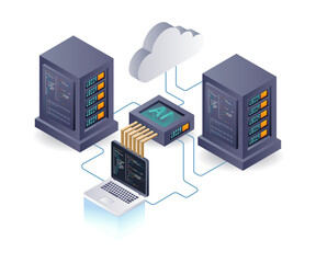 Fototapete - Implementing AI Technology for Enhanced Cloud Server Security