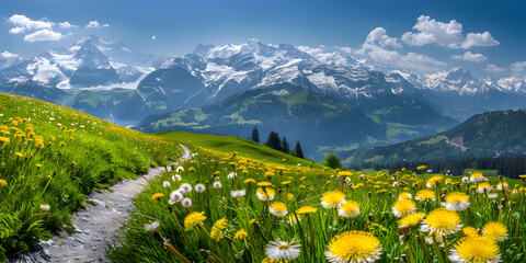 Poster - Mountain colorful landscape