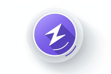 Sticker - Bold yellow lightning bolt on a dark background, modern vector icon