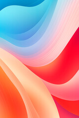 Wall Mural - an abstract background featuring smooth, flowing shapes in a gradient of soft, pastel colors. the de