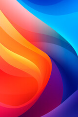 Wall Mural - an abstract background featuring smooth, flowing shapes in a gradient of soft, pastel colors. the de