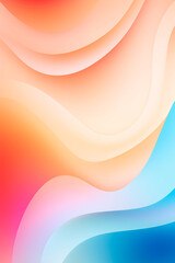 Wall Mural - an abstract background featuring smooth, flowing shapes in a gradient of soft, pastel colors. the de