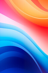Wall Mural - an abstract background featuring smooth, flowing shapes in a gradient of soft, pastel colors. the de