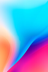 Wall Mural - a fresh and vibrant abstract background featuring a smooth gradient of blue, pink, and orange colors