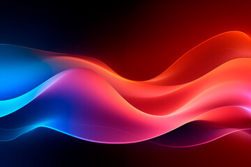 Wall Mural - a vibrant abstract background with glowing liquid color waves, blending smoothly in a dynamic and fl