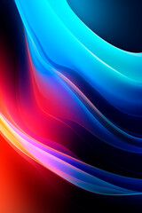 Wall Mural - a sleek and elegant blue and black abstract background with smooth, flowing curves and a dynamic gra