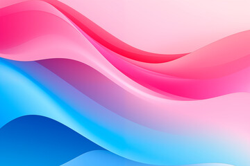 Wall Mural - an abstract background featuring smooth, flowing waves of pink and blue colors, creating a vibrant a
